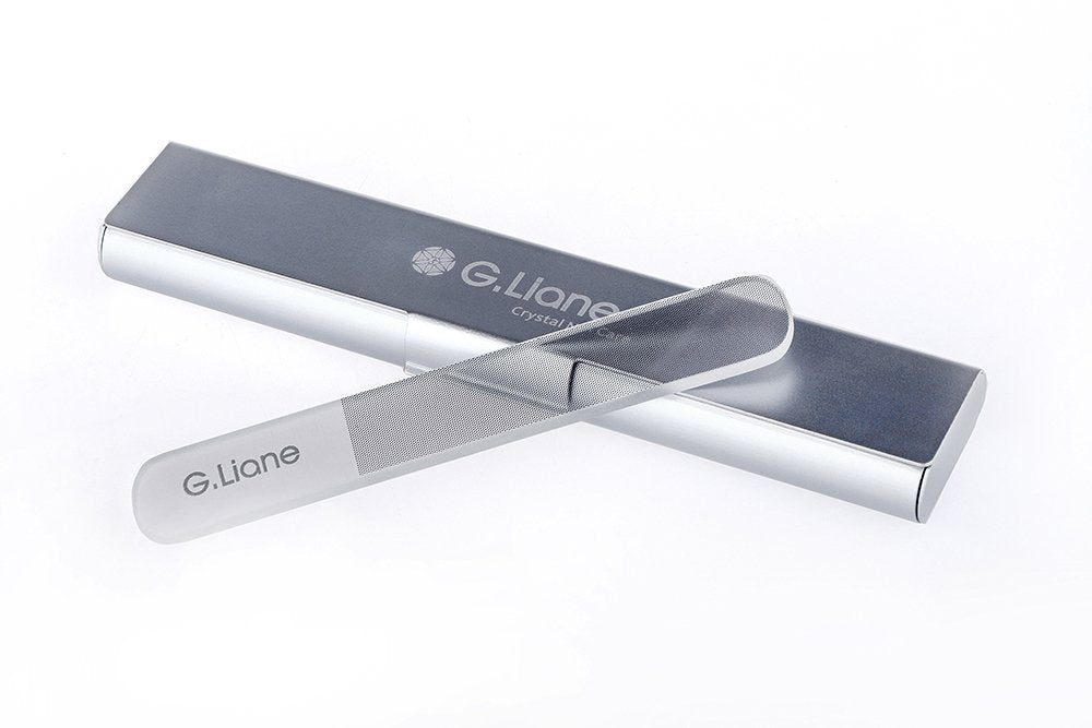 G.Liane Nail Buffer And Shine Kit-Nano Glass Polisher With Aluminium Case Manicure Pedicure Crystal Shiner Without Chemical Polish For Natural Nails Care Women Men