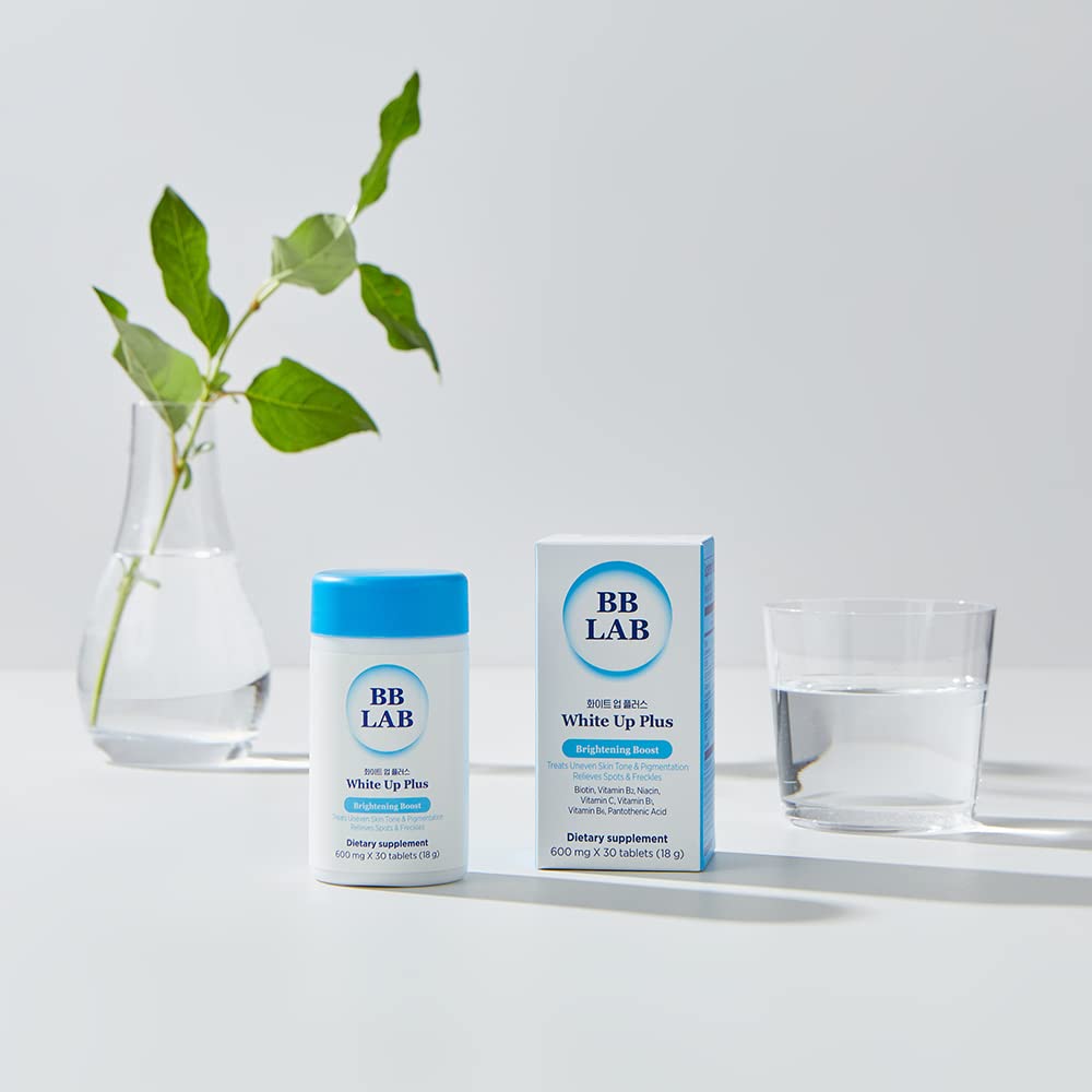 BB LAB White Up Plus Advanced Supplement for Skin Brightening, Korean Glutathione, L-Cystine, Vitamin C, Dark Spots & Acne Skin Remover, Treats Uneven Skin tone-30Ct