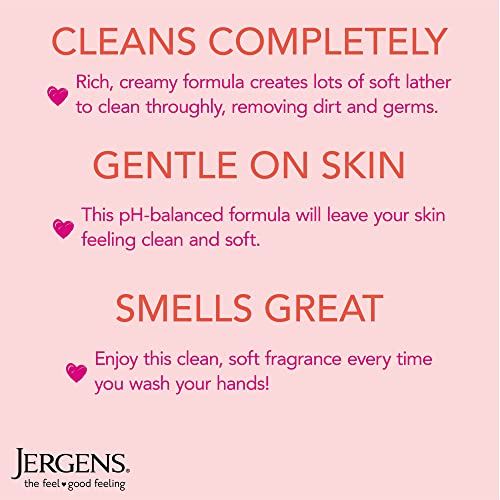 Jergens Extra Moisturizing Hand Soap, Liquid Soap Refill with Jergens Cherry Almond Scent, Hand Wash For Dry Hands, 8.3oz, Pack of 3