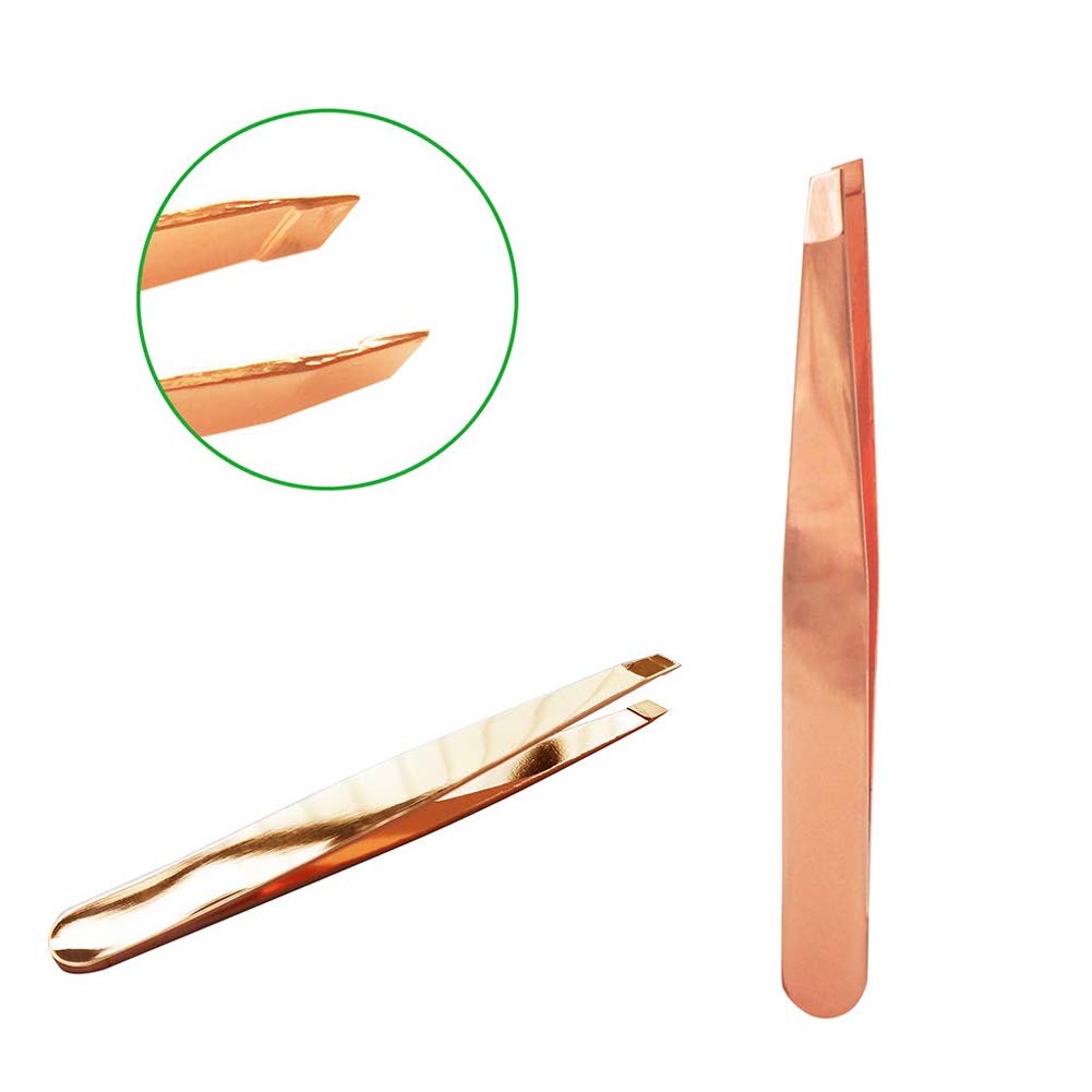 Eyelash Curler, Eyelash Tweezers, Stainless Steel Eyelash Curler, Eyelash Curler Set with 5 Silicone Refill Pads, Eyelash Extension Tweezers, Remover Clip Tweezers Nipper for Various Eye Shape