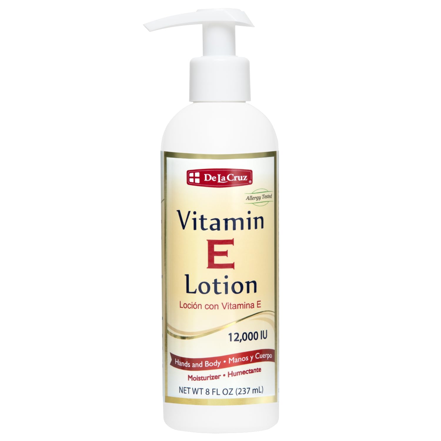 De La Cruz Vitamin E Hand and Body Lotion, 8 Ounce