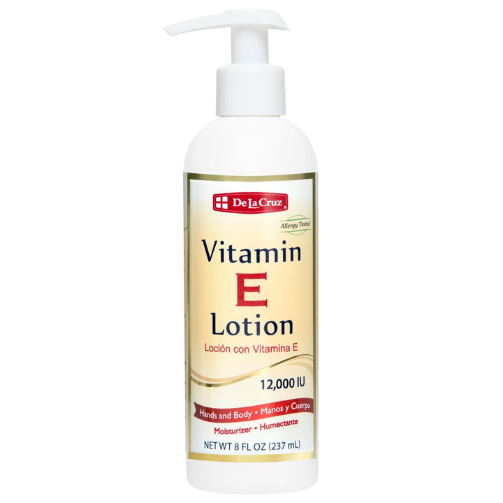 De La Cruz Vitamin E Hand and Body Lotion, 8 Ounce