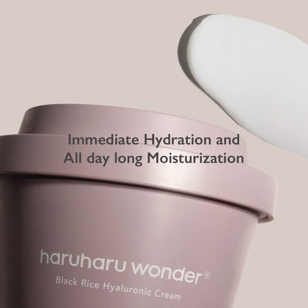 Haruharu Black Rice Fermented Facial Moisturizer Cruelty Free 95% Natural Ingredients Facial Cream Black Rice Cream 90Ml
