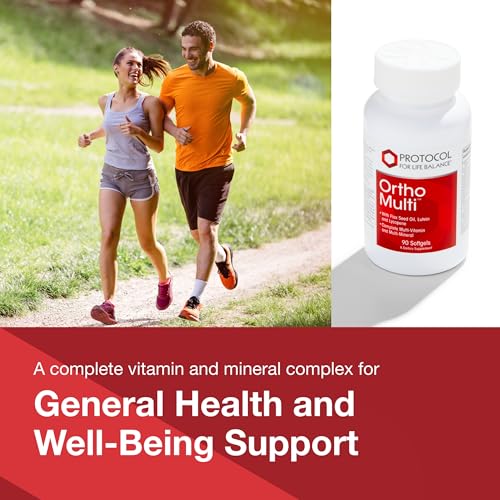 Protocol Ortho Multi - Complete Vitamins & Minerals Complex* - Multivitamin with Lutein, Lycopene & Flax Seed Oil - Egg Free & Keto Friendly - 90 Softgels