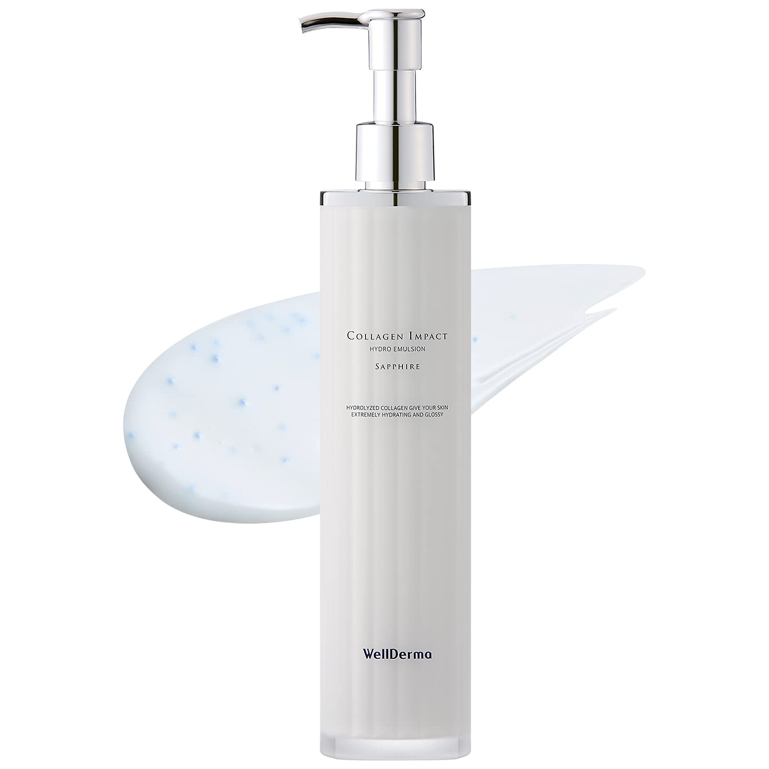 WELLDERMA Sapphire Collagen Impact Hydro Emulsion 3.38 fl.oz - Collagen Hydrating and Firming Face Lotion for Elasticity, Gloss, Skin Tightening Collagen Emulsion for Softer and Resilient Skin