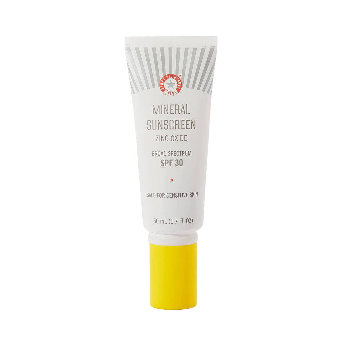 First Aid Beauty - Mineral Sunscreen with Zinc Oxide Broad Spectrum SPF 30, Everyday Sun Protection, No White Cast, Non-comedogenic, Safe for Sensitive Skin, 1.7 oz