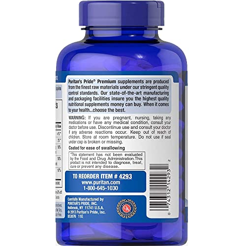 Puritan's Pride Premium Chelated Calcium Magnesium Zinc with Bone-Active™, Dietary Supplement for Bone Health, Bone Density, and Immune Function Support, 250 Coated Tablets