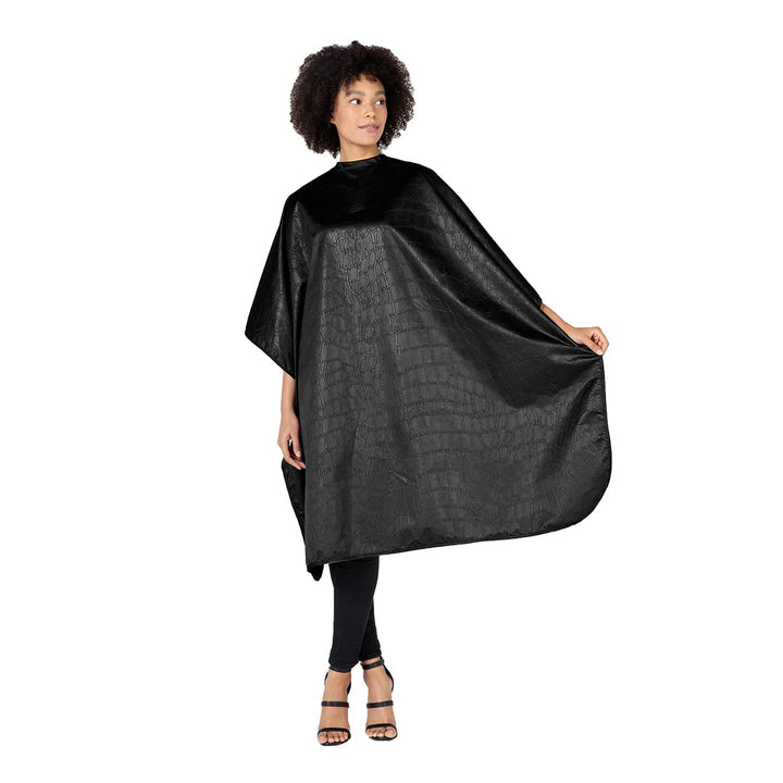 Betty Dain Alligator Hide Bleach Proof All Purpose Hair Coloring and Styling Cape, Black, 45 Inch x 60 Inch, 0.6 Pound