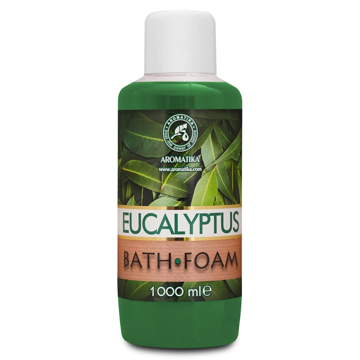 Bath Foam with Eucalyptus Essential Oil - 34 Fl Oz (1000ml) - Body Care - Good Sleep - Beauty - Bathing - Body Care - Wellness - Relax - Aromatherapy - Spa - Bubble Baths