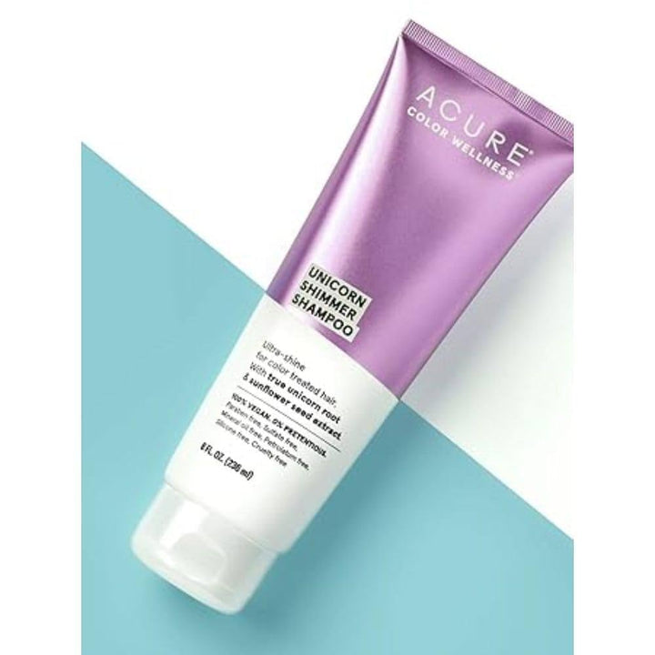 ACURE Unicorn Shimmer Shampoo | 100% Vegan | Performance Driven Hair Care | True Unicorn Root & Sunflower Seed Extract - Ultra-Shine Formulation For Color Treated Hair | 8 Fl Oz