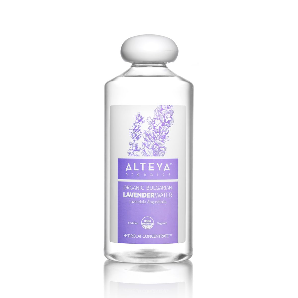 Alteya Organics Lavender Water USDA Certified Organic Facial Toner, 17 Fl Oz/500mL Pure Bulgarian Lavandula Angustifolia Flower Water, Award-Winning Moisturizer BPA-Free Bottle with Reducer