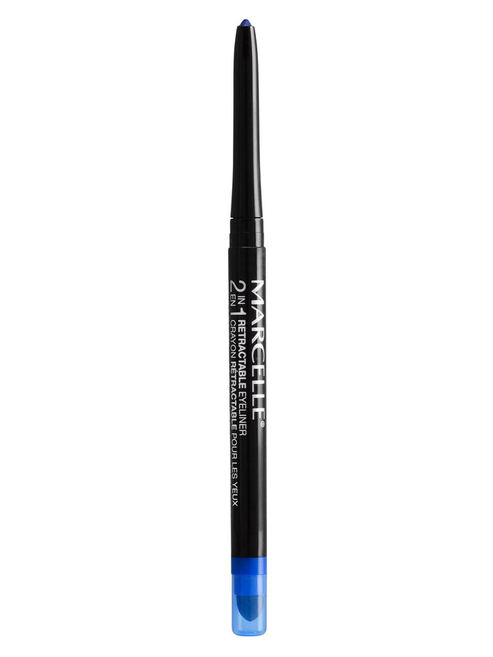 Marcelle 2-in-1 Retractable Eyeliner, Azurite, Hypoallergenic and Fragrance-Free, 0.01 oz