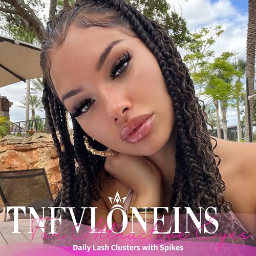 TNFVLONEINS Eyelash Clusters Bottom Lash Clusters with Spikes 480Pcs Cluster Eyelash Extensions Wispy Lash Extension DIY Individual Lashes Clusters Manga Eyelash Extension(50D+60D+80D+100D)