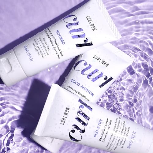 COLOR WOW - CURL WOW Perfect Curls Starter Set | 3 piece Curl Wow starter set including deluxe travel size HOOKED Shampoo, COCO-MOTION Conditioner & FLO-ETRY Serum 2.0 Fl Oz (Pack of 3)