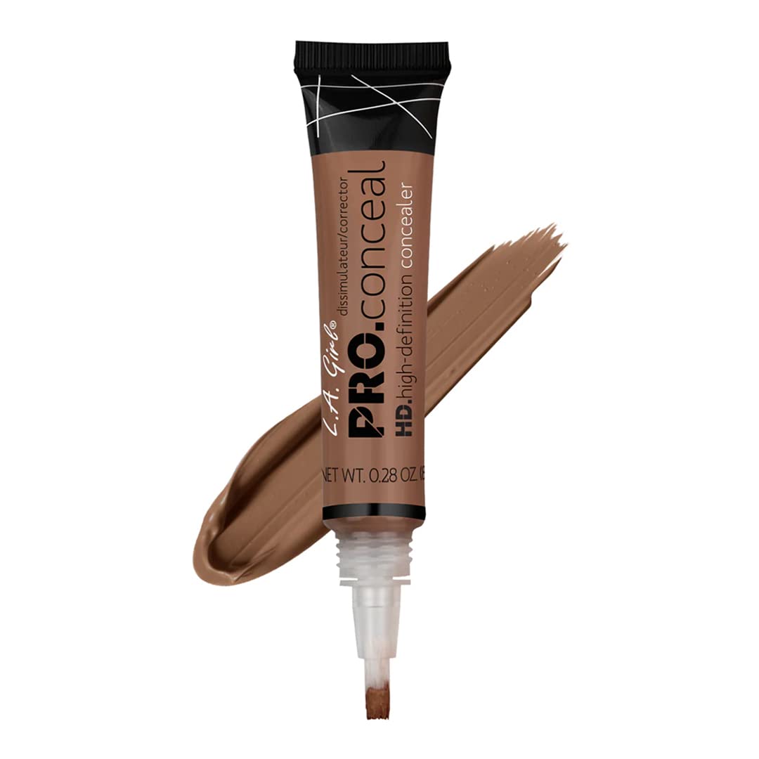 L.A GIRL Natural HD Pro Concealer Cream, Powder - Liquid Dark Cocoa, 8g