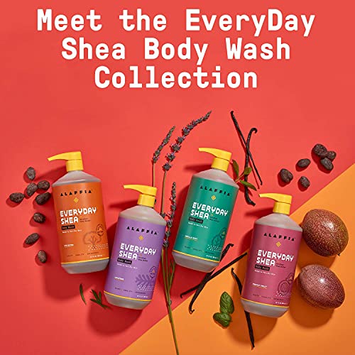Alaffia EveryDay Shea Shampoo and Conditioner - Normal to Very Dry Hair, Cleans and Protects, Supports Balance pH for Luxurious Locks with Shea Butter and Coconut Oil, Lavender, 32 Oz Each