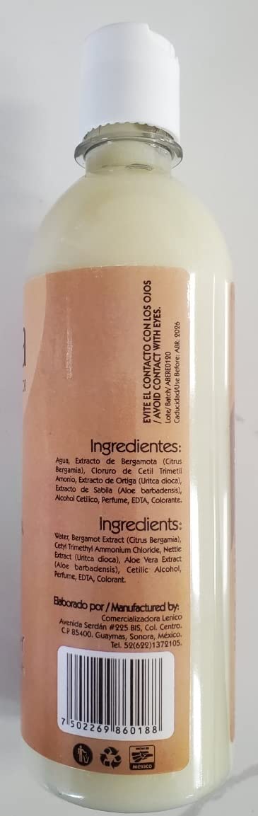 Set of Bergamot Shampoo and Conditioner 500ml, Shampoo y Acondicionador de Bergamota