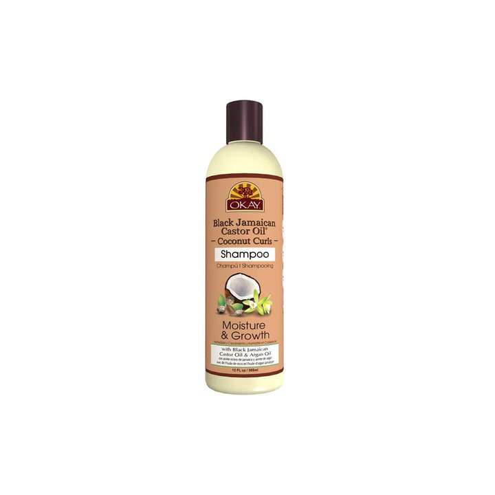 Okay Black Jamaican Castor Oil Shampoo, Coconut, 12 Ounce
