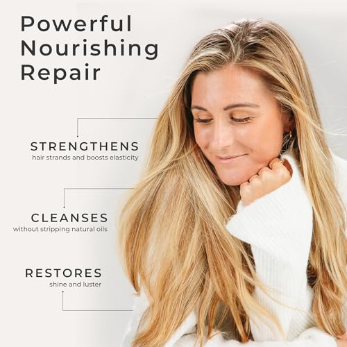 cibu Repair + Protect Shampoo and Conditioner Bundle 90002 Restores Damaged Hair - Protects From Breakage - Safe for Color-Treated Hair 11.83oz 2 Pack