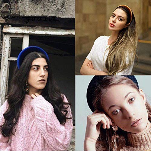 Headbands Women Hair Head Bands - 6 Pcs Accessories Velvet Padded Head Bands Cute Beauty Fashion Hairbands Girls Vintage Hair Bands Boho Wide Band For Wash Face Makeup Workout GYM Yoga Running
