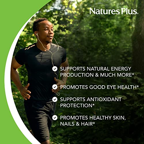 Natures Plus Vitamin B2 (Riboflavin) - 250 mg, 60 Vegetarian Tablets, Sustained Release - Natural Energy & Metabolism Booster, Promotes Overall Health - Gluten-Free - 60 Servings