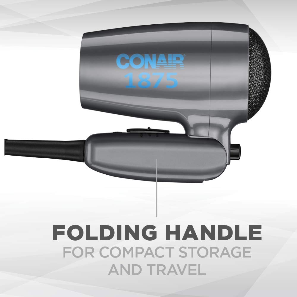 Conair Vagabond Compact 1875 Watt Folding Handle Hair Dryer; Teal