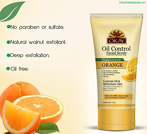 Okay Facial Scrub, Orange, 6 Ounce