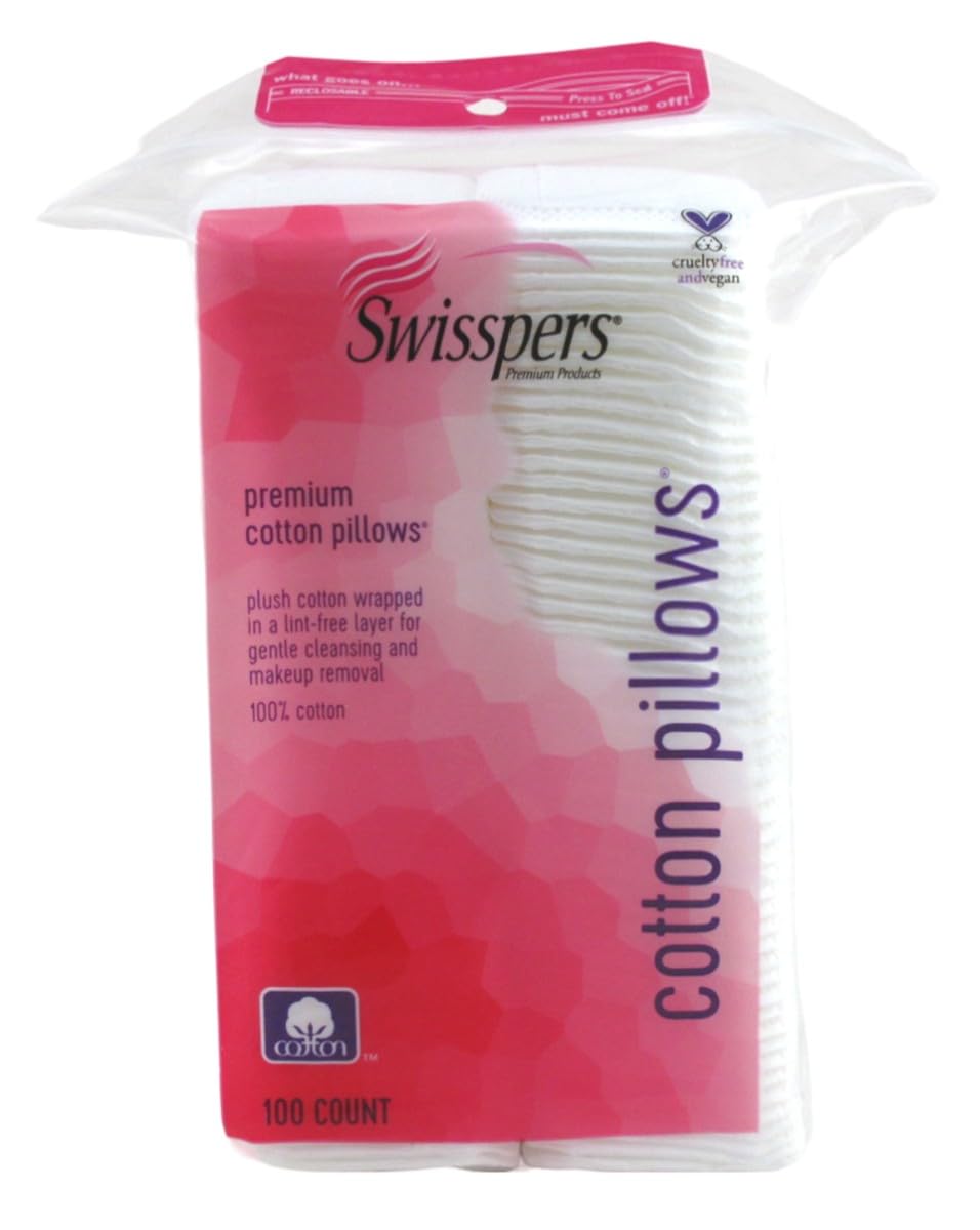 Swisspers Cotton Squares 100 Count (Plush) (3 Pack)
