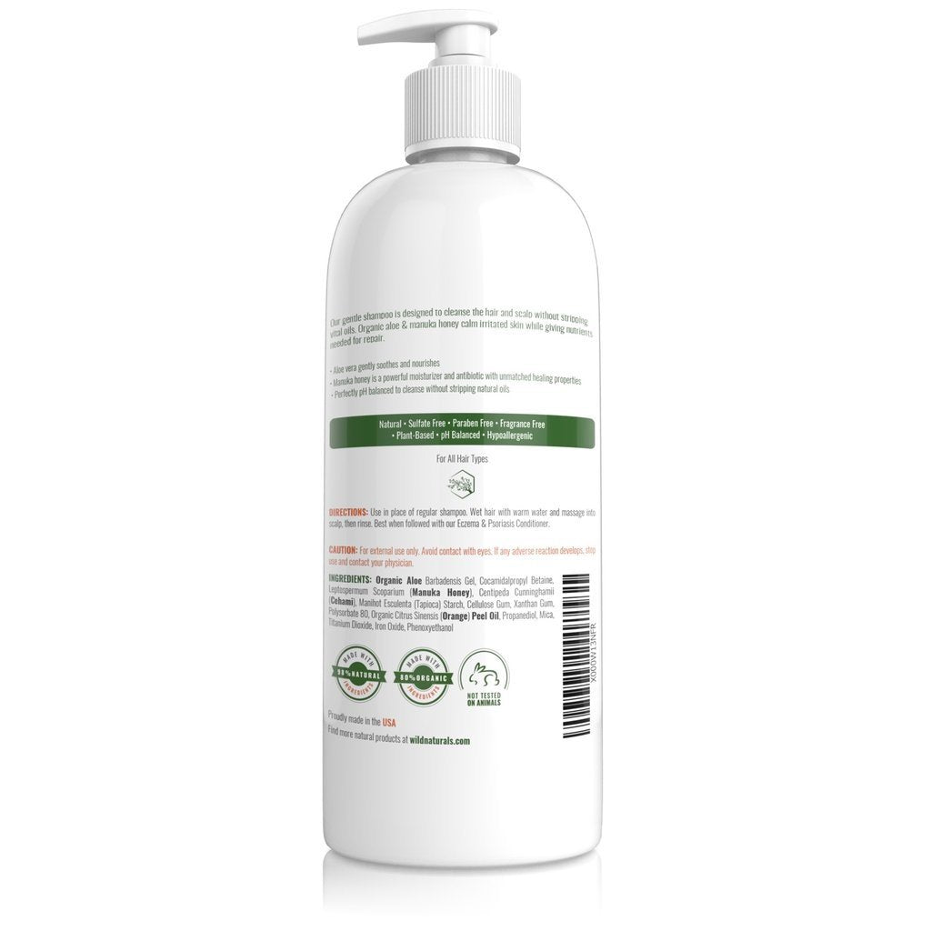 Eczema & Psoriasis Treatment Shampoo - Anti-Dandruff, Scalp Relief for Dry & Itchy Skin - Hypoallergenic, Paraben & Fragrance-Free for Sensitive Scalp