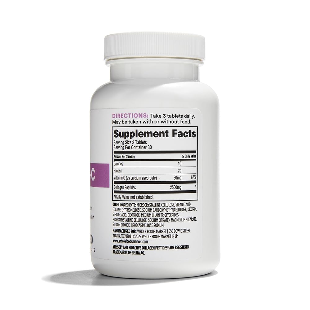 Whole Foods Market, Collagen Verisol 2500Mg, 90 Count