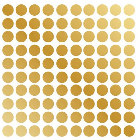 Innovative Stencils Polka Dot Wall Decal Nursery Kids Room Peel and Stick Removable Sticker Circle Pattern Decor #1326 (2 (100 Dots), Gold)
