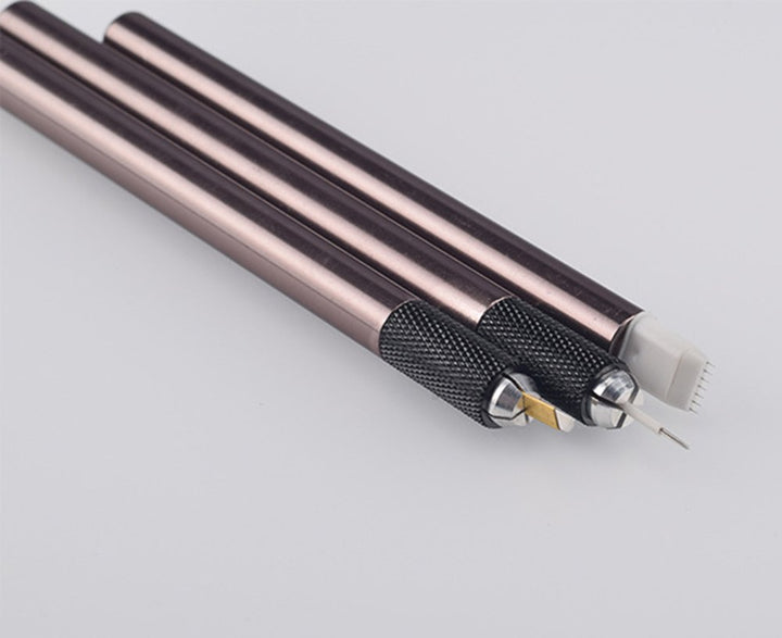 Stainless Steel Brows Microblading Tool 10Pcs Microblade Handle Permanent Makeup Supplies - QMYBrow