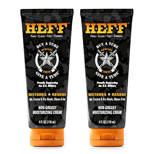 HEFF Hand Elbow Foot Formula Moisturizing Lotion, 4 oz., 2 Pack – For Dry, Flaky Skin, Paraben-Free, Dry Skin Relief, black
