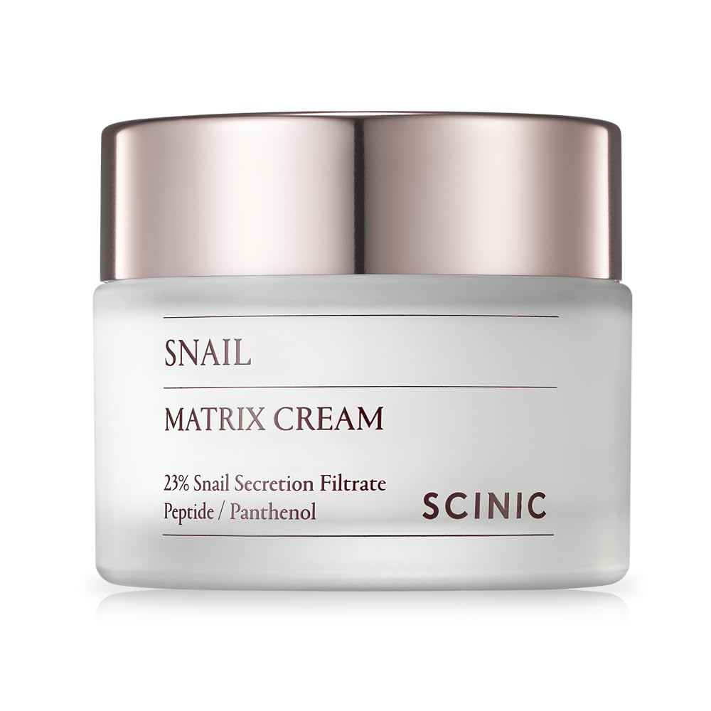 SCINIC Snail Matrix Cream All Skin Types Women Hypoallergenic Moisture (50ml) / high moisture, high elasticity, snail, nutrient-rich, korean cream