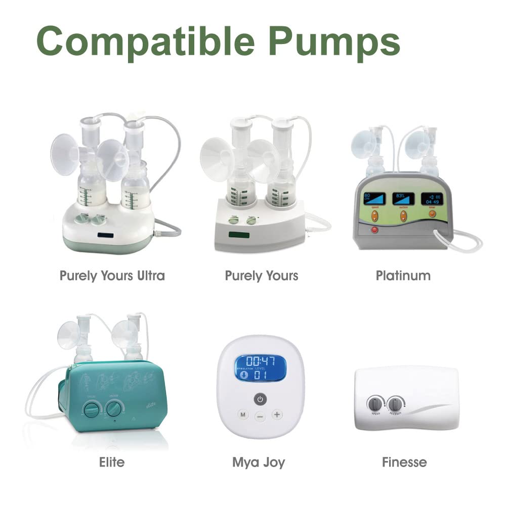 Maymom Non-Insert, One-Piece Small Flange Kit Compatible with Ameda Purely Yours, Ultra Breastpump (Flange 19 mm XS, Extra Samll), with Duckbill; Not Original Ameda Flange or Duckbill