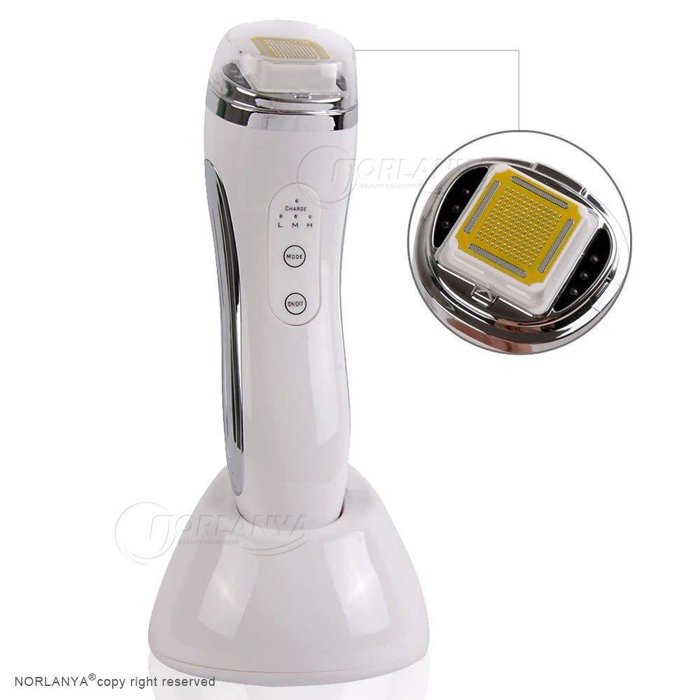 NORLANYA Mini Anti-aging Dot Matrix SkinLift Device, Wrinkle Reduction Face Lifting Machine (Platinum Head, Gold Head, Charging Dock)