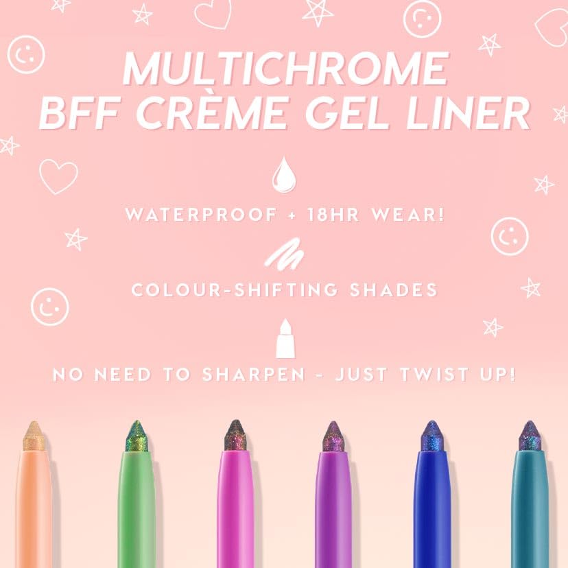 ColourPop Crème Gel Waterproof Chrome Eyeliner - 18HR Wear, Ultra-Pigmented Eyeliner Pencil with Matte & Metallic Finishes - Smudge-Proof, Vegan & Cruelty-Free - Power Trip (0.01 oz)