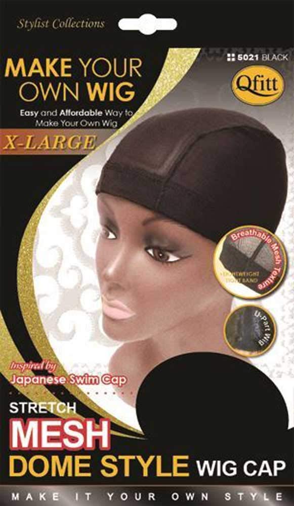 (6 Pack) Qfitt - Mesh Dome Style Wig Cap Extra Large #5021