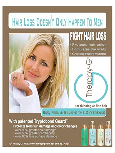 Therapy-G Antioxidant Shampoo For Chemically Treated Hair For thinning, fine hair and anti hair loss. Hair regrowth and color protector 350ml 12 oz