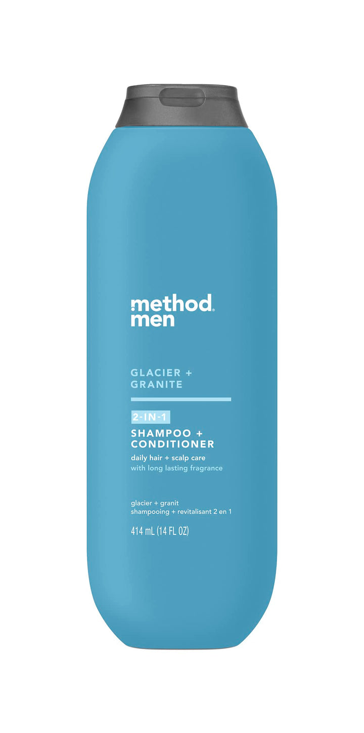 Method Men 2 in 1 Shampoo and Conditioner, Glacier + Granite, 14 oz