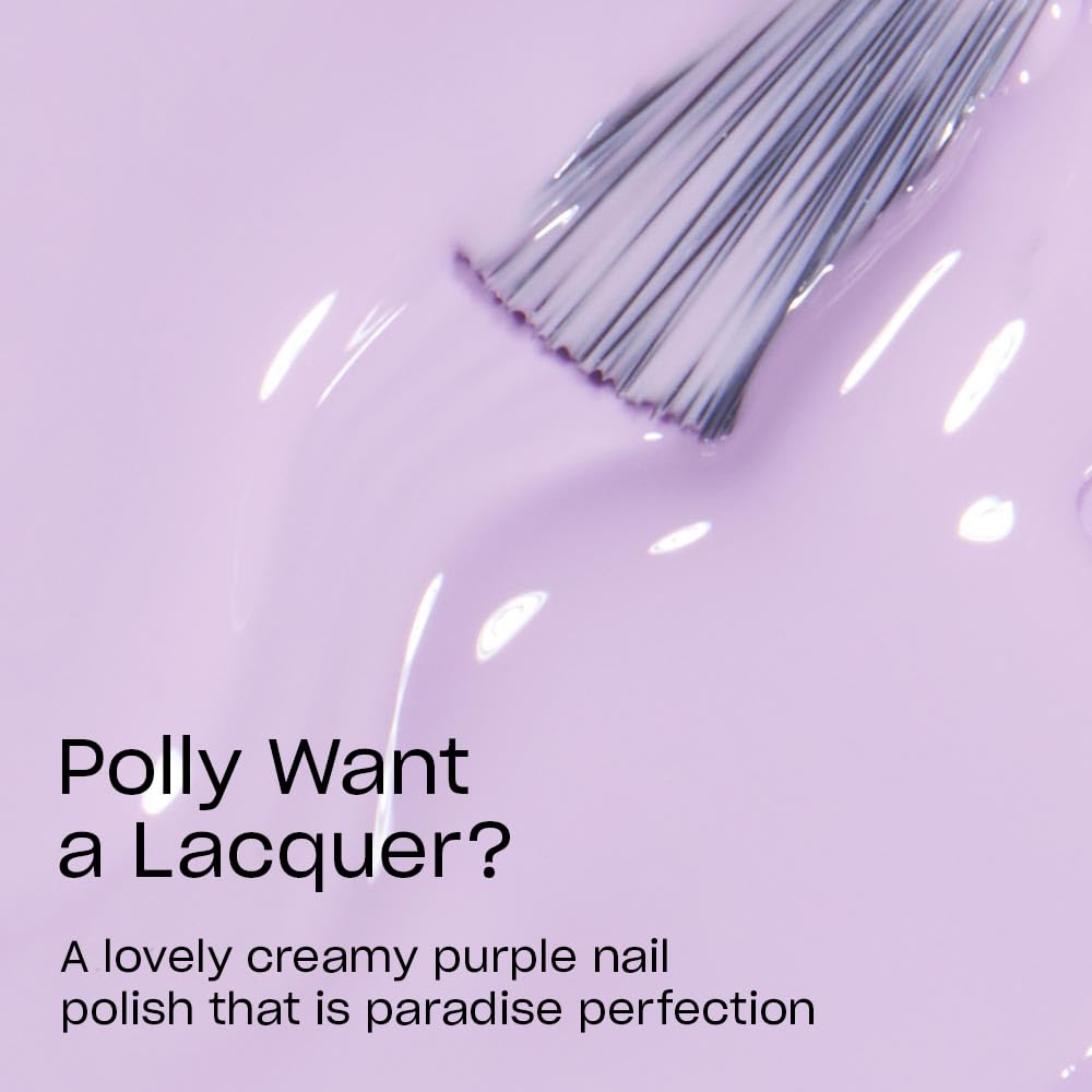 OPI Nail Lacquer Polly Want a Lacquer | Opaque Soft Purple Crème Chip Resistant Nail Polish | Fiji Collection