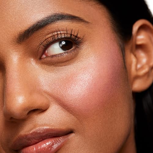 Saie Dew Blush - Lightweight Liquid Blush with a Blendable + Buildable Cream Finish - Dewy Cheek Tint with Doe Foot Wand Makeup Applicator - Baby (.40 oz)