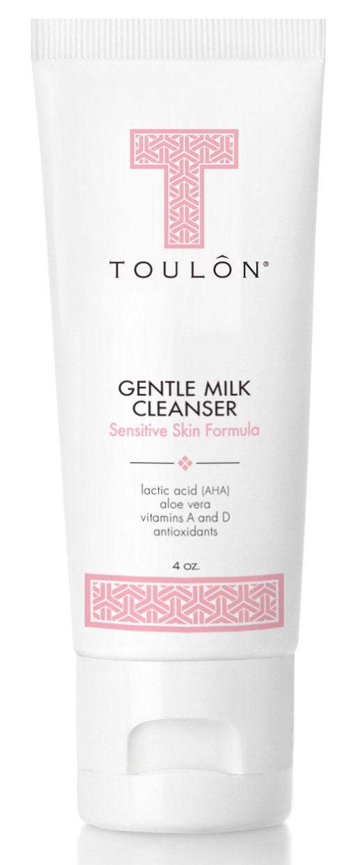 Gentle Milk Cleanser: Face Wash for Dry & Sensitive Skin; Mild Facial Cleanser with AHA, Lactic Acid, Aloe Vera & Antioxidants
