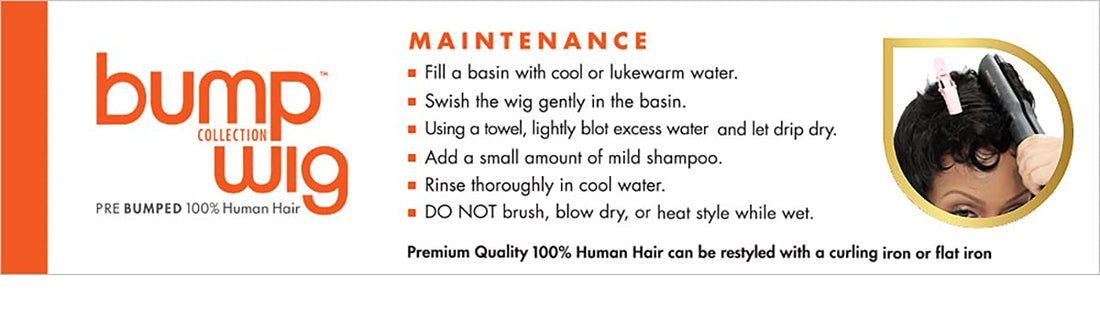 Sensationnel Bump Human Hair Wig - Fab Fringe-Fall Leaf