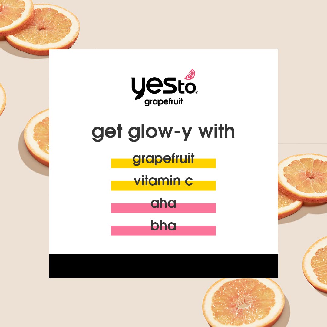 Yes To Grapefruit Daily Foaming Cleanser, 5 Fl Oz + Dull and Uneven Skin + Cleanse and Brighten Skin + Vitamin C + Vegan + 95% Natural Ingredients