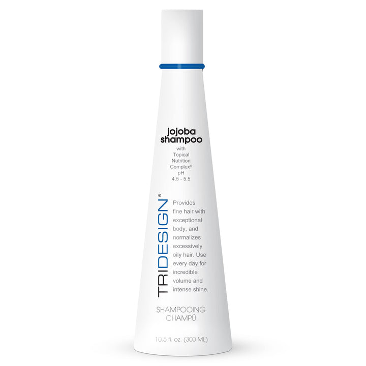 TRI Design Professional Hair Care Jojoba Oil Shampoo - Moisturizing, Thickening, and Nourishing for All Hair Types, Daily Use, Boosts Shine & Manageability, 10.5 oz