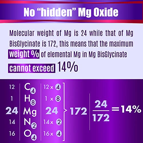 Folona Magnesium Glycinate with Vitamin B6 Research Proven to Enhance Absorption, 1350mg Fully Chelated - Supports Sleep, Stress Relief, Energy, Muscle Cramps - Gluten Free, NonGMO, 180 Vegan Capsules