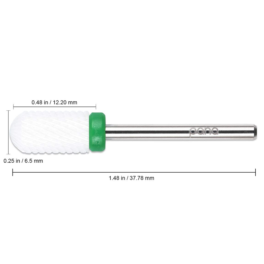 Beauticom Professional USA Ceramic White ROUND Top LARGE Barrel Bit Nail Drill (Grit: COARSE) 3/32 Shank Size