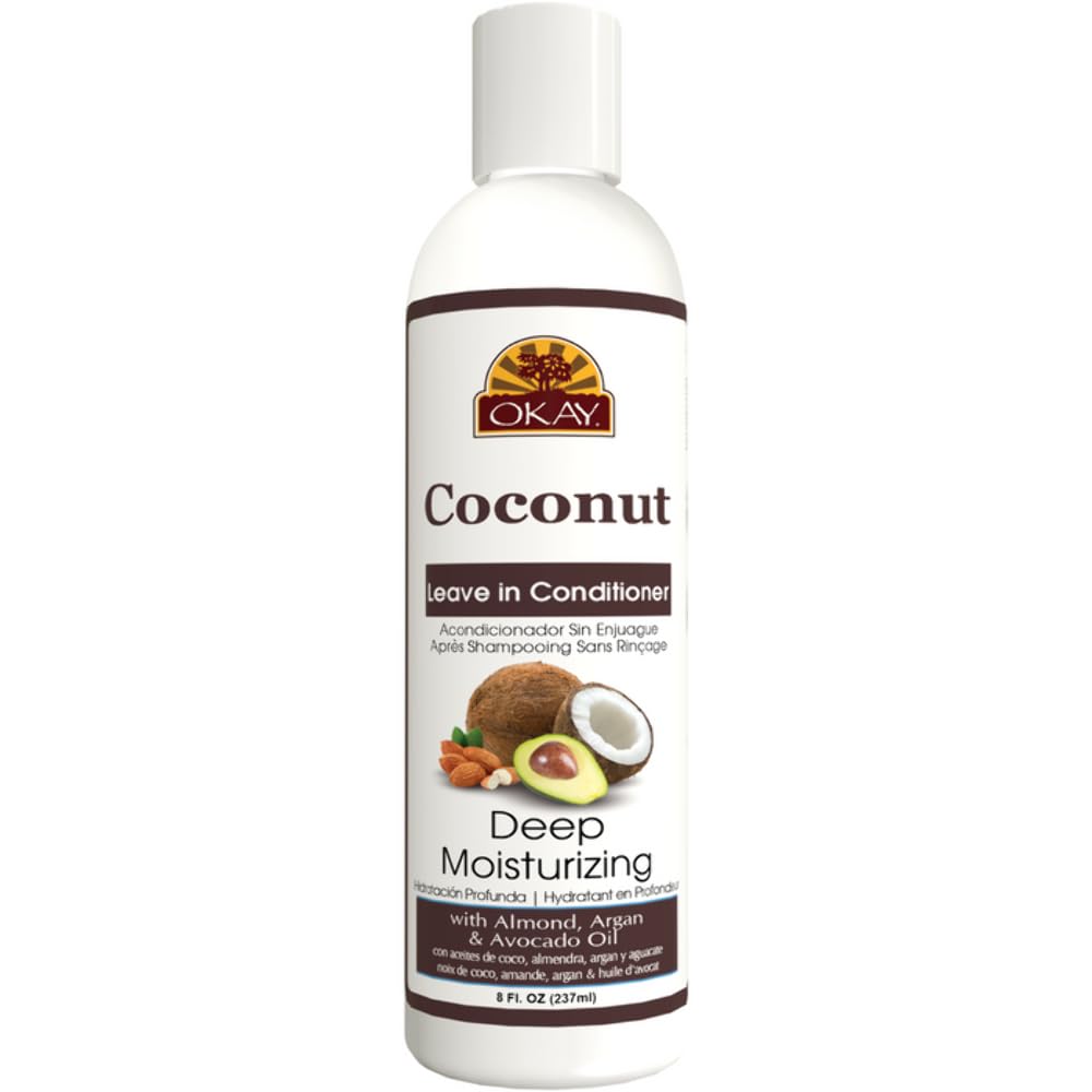 OKAY Coconut Oil Deep Moisturizing Leave-in Conditioner, 8 Ounce
