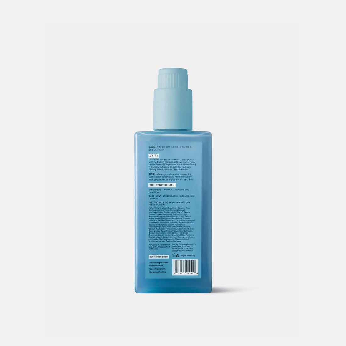 Versed The Purist Daily Antioxidant Gentle Face Cleanser - Daily Gel Cleanser + Moisturizing Face Wash for Sensitive Skin - Superfruit Complex, Aloe Leaf + Vitamin B5 - Vegan (6 fl oz)